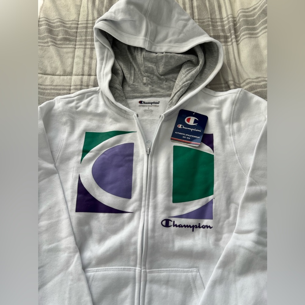 Champion Boys/Girls Fleece Hooded Zip Up Sweatshirt Hoody Kids Clothes. New! - Picture 1 of 3